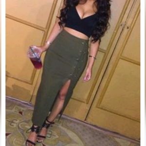 💚Olive green army skirt💲